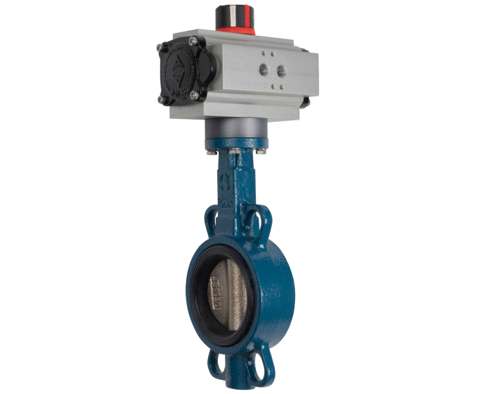 Ductile iron butterfly valve 1125 + ADA/ASR pneumatic actuator